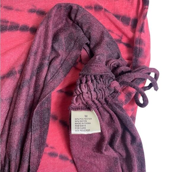 Halcyon Bebe M hooded long sleeve pullover tunic w/ruched sides - Picture 3 of 6